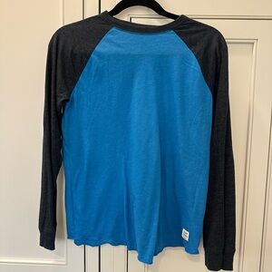 GAP softest, Raglan baseball long sleeve tea, royal blue and navy size 12